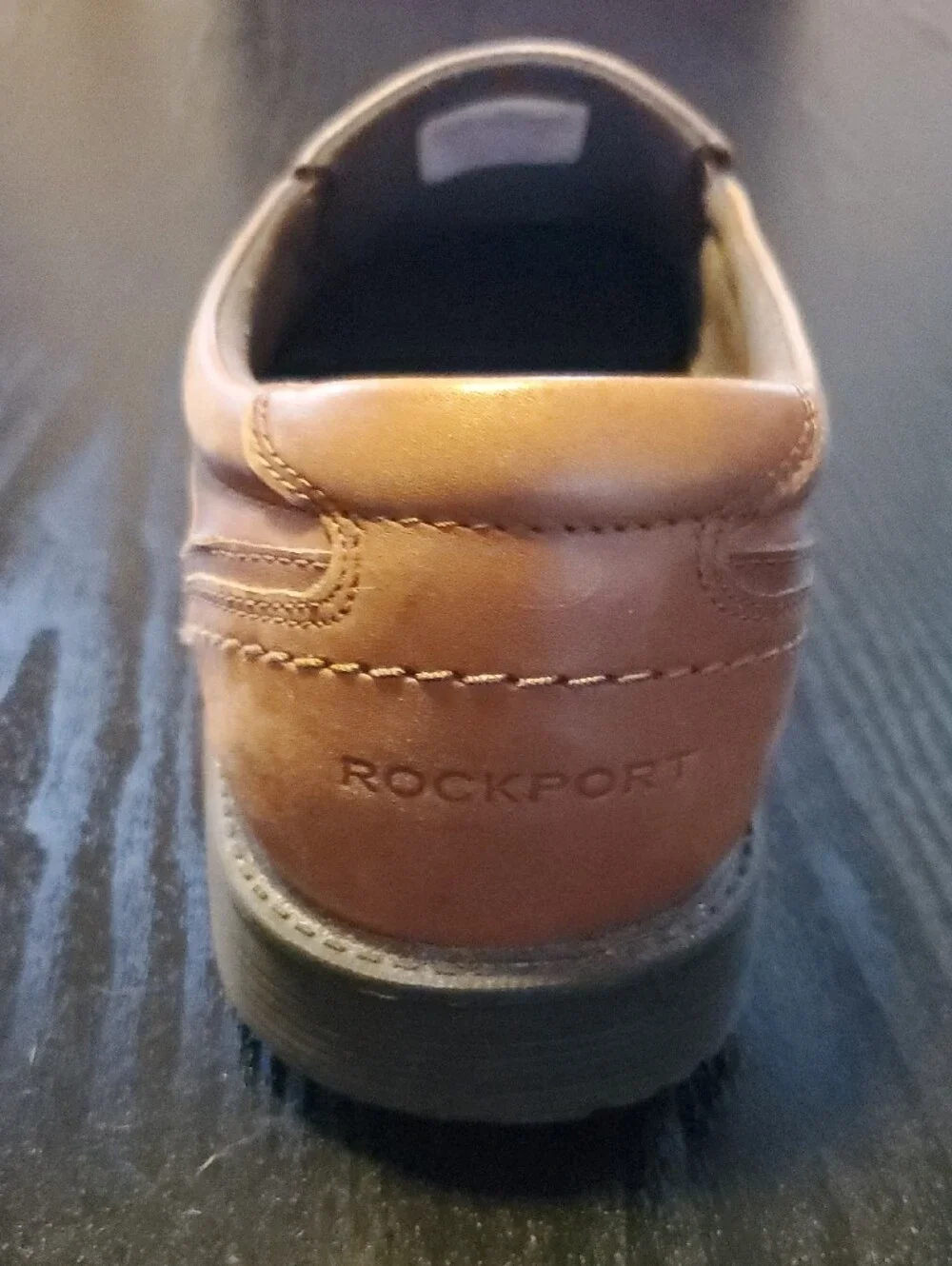 Rockport Men's Tan-Brown Leather Slip-On Loafer